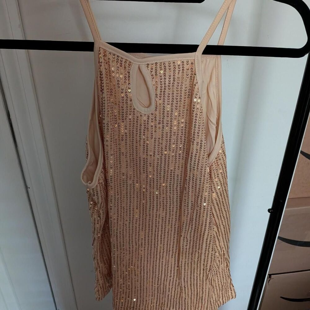 Gold sequin cami